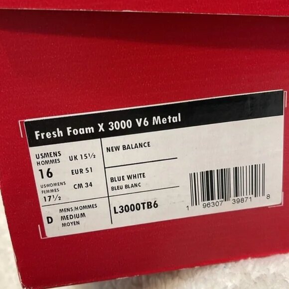 NEW BALANCE Unisex Fresh Foam 3000 v6 Pearls Molded Baseball Cleats - Picture 4 of 6